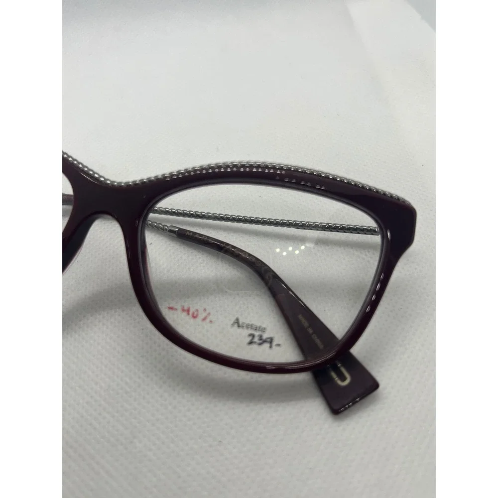 Marc Jacobs 167 Designer Eyeglass Frames Women's Burgundy Silver Accent‎